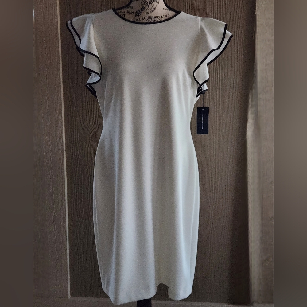 Tommy Hilfiger Flutter Sleeve Dress